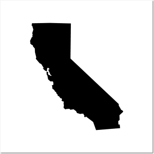 California map in black Posters and Art